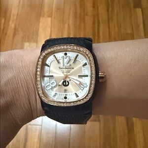 Black and Gold Women's Watch water resistant